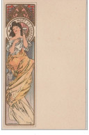 MUCHA Alphonse : Menu Format Carte Postale - Publicité Pour Les Champagnes "Moët Et Chandon" Vers 1900 - Très Bon - Mucha, Alphonse