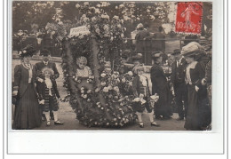 PARIS 1er : Carte Photo De La Fête Des Fleurs Aux Tuileries En 1908 (char Fortier Vld.Haussmann) - Très Bon état - Arrondissement: 01