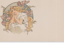 MUCHA Alphonse : "une Femme" Vers 1900 - Bon état (un Petit Pli D'angle) - Mucha, Alphonse