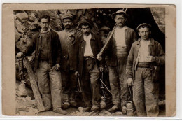 CAZEAUX De L'ARBOUST : Carte Photo Des Mineurs En 1918 - Très Bon état - Autres & Non Classés