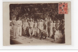 TOULON : Carte Photo De Militaires Jouant A La Pétanque (jeu De Boules) - Très Bon état - Toulon