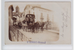 SAINT GERVAIS : Carte Photo Du Courrier (diligence) - Très Bon état - Other & Unclassified