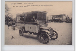 LIBOURNE : L'autobus De LA REOLLE-RAUZAN-LIBOURNE Sur La Place De La Gare - Très Bon état - Libourne