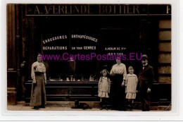 PARIS : Carte Photo Du Magasin VERLINDE (bottier - Cordonnier) (9 Rue Lecourbe) - Très Bon état - Arrondissement: 15