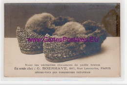 PARIS : Carte Photo - Publicité Pour Les Véritables Chaussons De Paille Breton BOERHAVE (rue Lecourbe) - Très Bon état - Distretto: 15