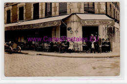 PARIS : Carte Photo Du Café  Victor ROESCH Rue Petel - Très Bon état - Distrito: 15