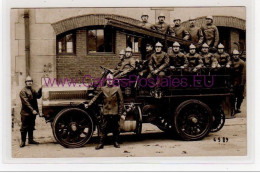 PARIS : Carte Photo D´une Compagnie De Pompiers Et De Leur Camion Au Square Violet - Très Bon état - Distretto: 15