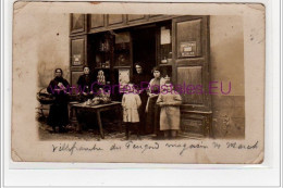 VILLEFRANCHE DU PERIGORD : Carte Photo Du Magasin """"March?"""" Vers 1910 - Bon état (coins Arrondis) - Altri & Non Classificati