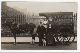 PARIS : Carte Photo D'un Attelage De Livraison Des Cafés Et Sucres JACQUINOT - 54 Boulevard Magenta - Très Bon état - Distretto: 10