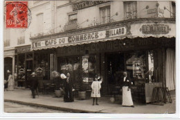 NEUILLY SUR SEINE : Carte Photo Du Café Du Commerce Vers 1910 - Très Bon état - Neuilly Sur Seine