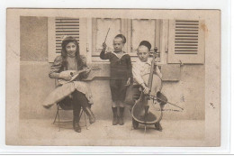 CREST : Carte Photo D'enfants Musiciens - Très Bon état - Crest