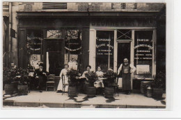 PARIS : Carte Photo Du Café SANGUY Et Magasin Beurre,oeufs, Fromages 9 Avenue RAPP - Très Bon état - District 07