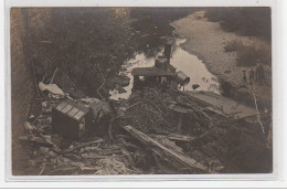 Environs De FIGEAC : Carte Photo D´un Déraillement De Train (accident De Chemin De Fer) - 1er Tirage (dos Non-divi - Andere & Zonder Classificatie