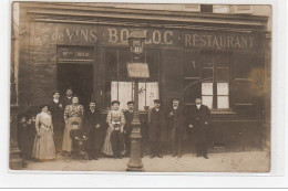 ASNIERES  : Carte Photo Du Marchand De Vins BOULOC (arrêt Du Tramway) - Très Bon état - Asnieres Sur Seine