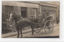 ASNIERES ? : Carte Photo D'un Attelage En Pleine Rue - Très Bon état - Asnieres Sur Seine