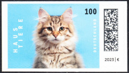 !a! GERMANY 2023 Mi. 3751 MNH SINGLE (from Folioset / A3) (self-adhesive) - Pets: Cat - Nuovi
