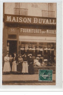 ROUEN - CARTE PHOTO - Maison Duvallet, Fournitures Pour Modes - La Boutique Et Les Vendeuses - Très Bon état - Rouen