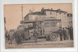 CASTELNAU MAGNOAC - Départ De L´autobus De Lannemezan - Très Bon état - Castelnau Magnoac