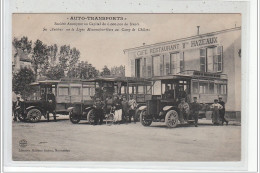 CAMP DE CHALONS - """"Auto-Transports"""" Ses Autobus Sur La Ligne Mourmelon-Gare - Très Bon état - Camp De Châlons - Mourmelon