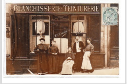 PARIS 20 : Carte Photo De La Blanchisserie Teinturerie BOURDIN Au 54 Rue Piat - Très Bon état - District 20