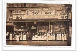 PARIS 17 : Carte Photo De L'épicerie MILLARD Au 51 Avenue Des Ternes -  état (plis) - Distretto: 17