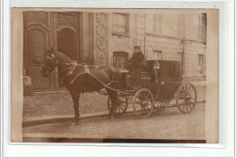 PARIS - CARTE PHOTO - ATTELAGE - Très Bon état - Transporte Público