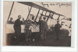 Environs De NANCY - CARTE PHOTO - AVIATION 15 Et 16 Juillet 1922 - Femme Aviateur - Très Bon état - Nancy