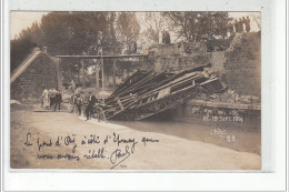AY - CARTE PHOTO - CARTE PHOTO 1914 - Le Pont D'Aÿ Détruit - Très Bon état - Ay En Champagne