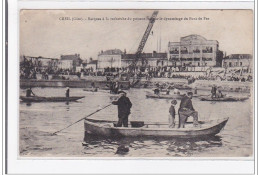 CREIL : Barques A La Recherche Du Poisson Tué Par Le Dynamitage Du Pont De Fer - Tres Bon Etat - Creil