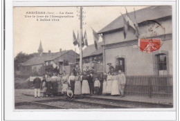 ARNIERES : La Gare Vue Le Jour De L'inauguration 8 Juillet 1912 - Tres Bon Etat - Autres & Non Classés