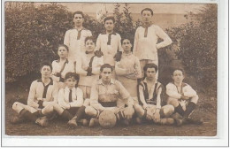 SENS : Carte Photo D'une équipe De Football En 1921 - Bon état (2 Coins Légèrement Pliés) - Sens