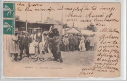 LONGNY : La Danse De L' Ours à La Foire (montreur D'ours)(cliché Existant Aussi Localisé à Senonches - Très Bon état - Longny Au Perche