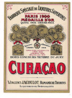 Etiquette Ancienne CURACAO - Vincent Jacoulot à RomanèchesThorins - - Alcools & Spiritueux