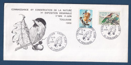 France - YT N° 1276 - Sur Lettre - Connaissance Et Conversation De La Nature - Exposition Régionale - Toulouse - 1969 - Expediciones Antárticas