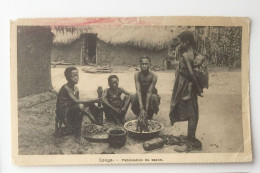 Cpa Congo Fabrication Du Savon - Belgian Congo