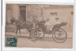 PARIS : Carte Photo D'un Taxi (attelage) - Très Bon état - Transport Urbain En Surface