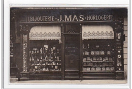 MARSEILLE : Carte Photo De La Bijouterie Horlogerie MAS - état (trous) - Non Classés