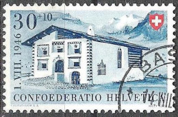 Schweiz Suisse Pro Patria 1946: Engadiner-Haus Zu WII 33 Mi 474 Yv 431 Mit Stempel  BASEL 14.VIII.46 (Zu CHF 23.00) - Used Stamps