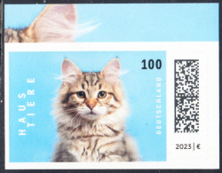 !a! GERMANY 2023 Mi. 3751 MNH SINGLE (from Folioset / T2) (self-adhesive) - Pets: Cat - Unused Stamps