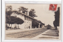 LAMAGISTERE : Carte Photo De La Gare - Très Bon état - Otros & Sin Clasificación