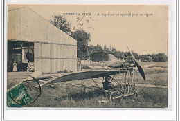 COMBS LA VILLE : A. Liger Sur Un Appareil Pour Un Départ - AVIATION - état - Combs La Ville