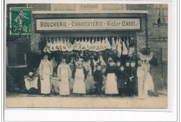 BIHOREL : CARTE PHOTO - Boucherie-Charcuterie Victor Cabot (8 Grande Route) - Très Bon état - Bihorel