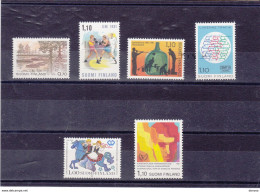 FINLANDE 1981 Yvert 841 + 842 + 843 + 847 + 848 + 852 NEUF** MNH - Unused Stamps