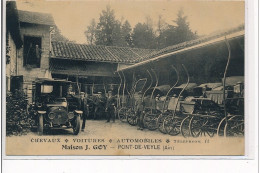 PONT DE VEYLE - Maison J. Goy - AUTOMOBILE - CHEVAUX - VOITURE - Très Bon état - Non Classés