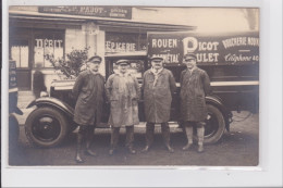 ROUEN : Carte Photo Du Camion De Livraison De La Boucherie Nouvelle PICOT (Darnetal)  - Très Bon état - Rouen