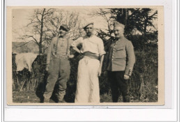 CHAVANNES LES GRANDS : CARTE PHOTO - MILITAIRES - Le Cuisinier, Le Boulanger (TEXTE) Février 1916 - Très Bon état - Other & Unclassified