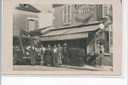 COULANGES - CARTE PHOTO - """"Au Cheval Blanc"""" Restaurant Léger - Très Bon état - Coulanges Sur Yonne