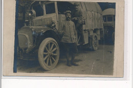 AMIENS - CARTE PHOTO - CAMION - MILITAIRE 1916 - Très Bon état - Amiens