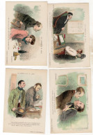 CPA - Illustrateur Daumier Et Gavarni - Les Humoristes De Jadis - 8 Cartes - Chaperon, Jean