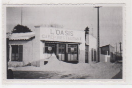 Ile De Ré : LE BOIS PLAGE - Carte Photo Du Café-restaurant L'Oasis Sous La Neige Vers 1920-30 - Très Bon état - Ile De Ré